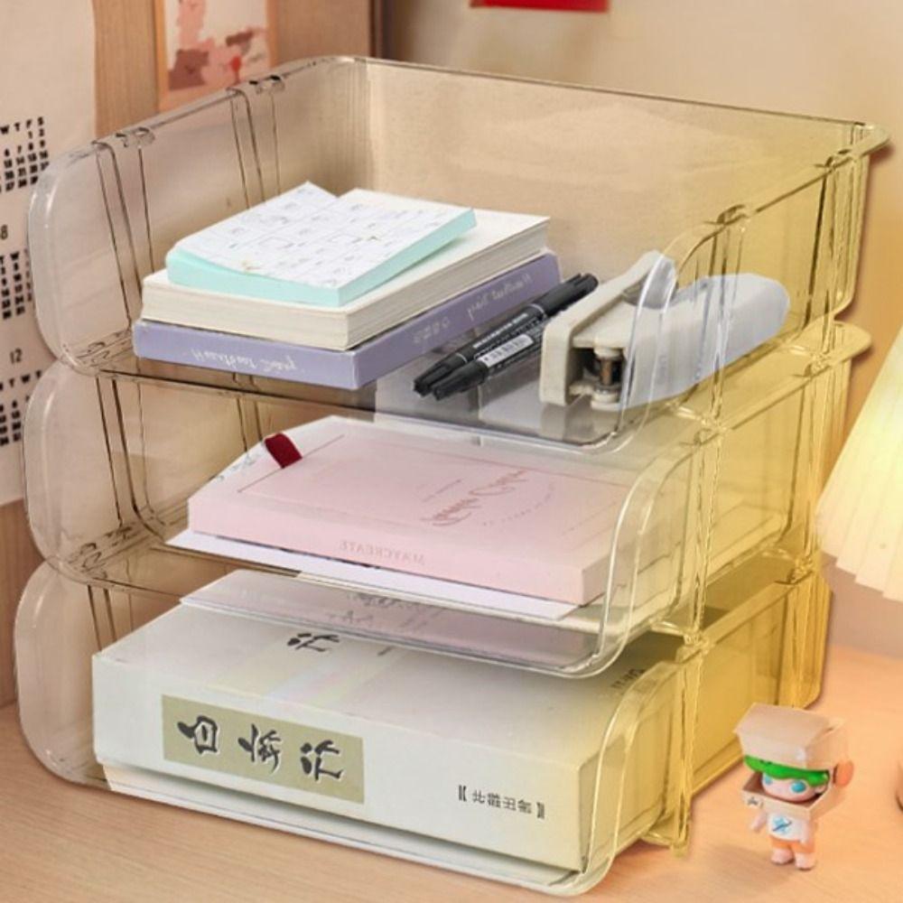 Minimalism A4 File Rack INS Style Desktop Organizer Simple File Storage Tray  Home Office