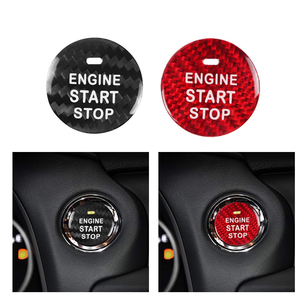 Engine Start Button Cover, Genuine Carbon Cover, Customized for Car