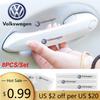 Für VOLKSWAGEN VW 8 STÜCK Auto Türgriff Aufkleber Schutzfolie Decal für Volkswagen Rline Golf GTI Bora Passat Jetta Käfer Scir