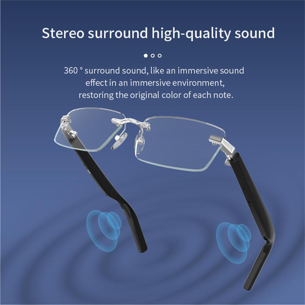 Business Smart Black AI Voice Assistant Online Compatible Simple Design [CatXQ] Glasses, Meeting/Presentation