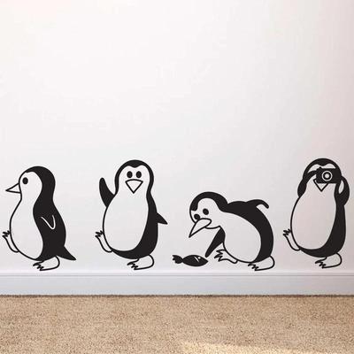 Adesivo Murale Pinguino Carino Decorazione Casa Camera Bambini Soggiorno Sfondo Decorazione Murale Decalcomanie Artistiche Adesivi Animali
