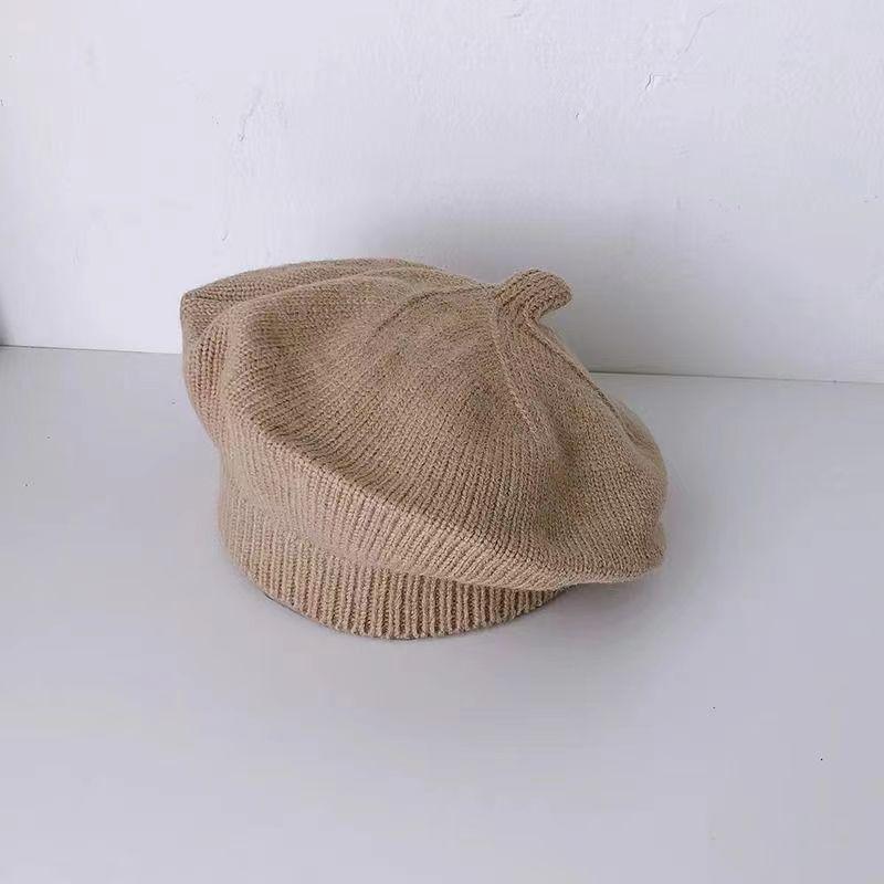 Baby Hat Cute Bear Knitted Ear Hat Children's Winter Thickened Warm Wool Hat Korean Version of Infant Hat