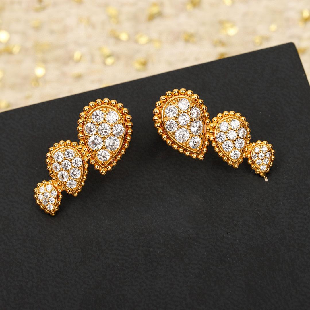 

New Hot Brand Vintage Earrings for Women Luxury Jewelry Fashion Water Drop Designer Eardrop Pure 925 Sliver Party Stud Earrings