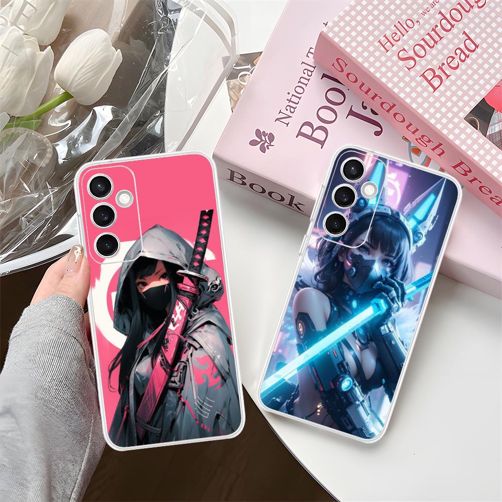 Anime Girl Mobile Phone Case for Samsung Galaxy S25 S24 S23 S22 S21Plus FE Ultra Clear Colorful Cover Smartphone Cover