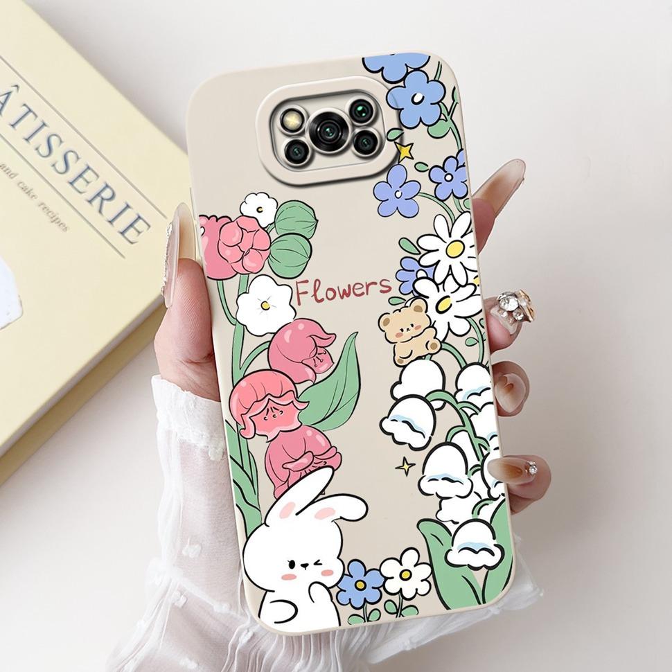 Phone Case For Xiaomi Poco X3 Pro Cases Simple Pattern Shockproof Back Cover Soft TPU For Xiaomi Poco X3 PocoX3 NFC Case Bumper