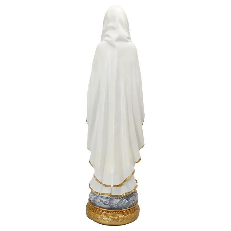 1PC Our Lady of Lourdes Statue Icon Catholic Saint Family Prayer Ornaments Home Decoration Resin Crafts Gifts