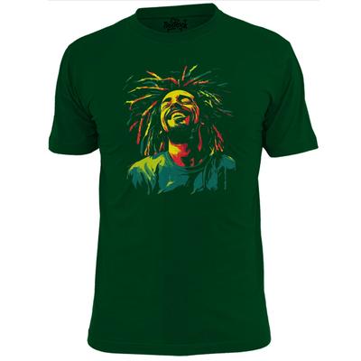 Herren buntes Dread Rasta T-Shirt Kunst Reggae v4