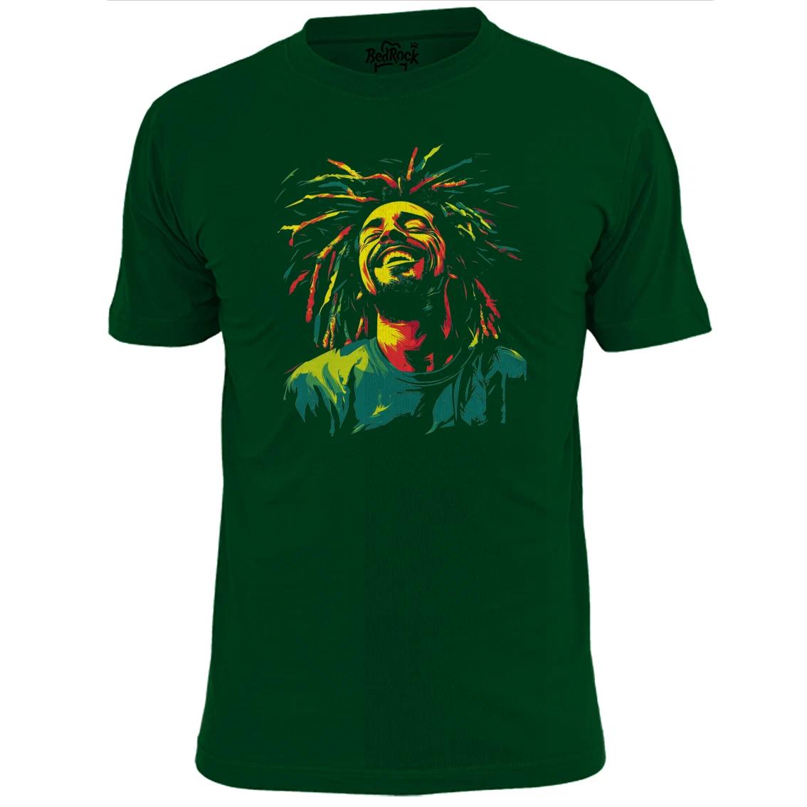 Mens Colourful Dread Rasta T shirt Art Reggae v4 L