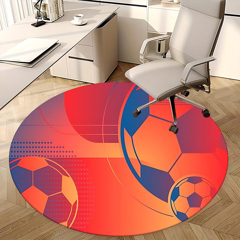 Chair Mat: Vibrant Soccer Ball Design Office Carpet Chair Mats for Home Decor, Office Use, Gift Idea, Suitable for Bedroom, Living Room, Various Room