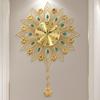 Luxury Golden European‑Style Wall Clock,Fashion Creative Hanging Clock,Wall‑Mounted Timepiece For Living Room,Bedroom Home Decor (Battery Not Included