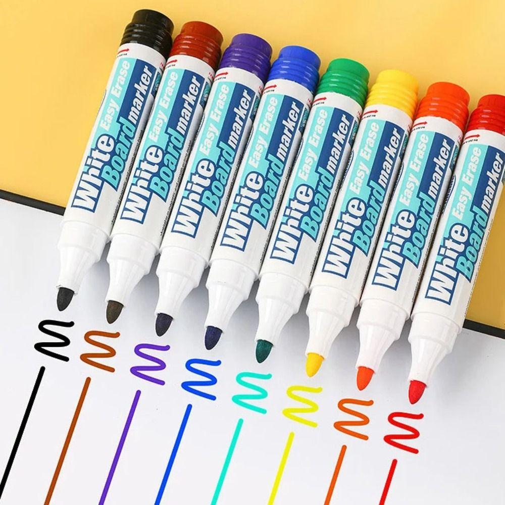 4/8 Colors Drawing Markers Colorful Fine Point Markers Magnetic Whiteboard Markers School Use