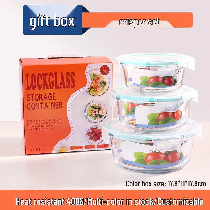Ruhan Nordic Heat-Resistant Glass Food Storage Containers