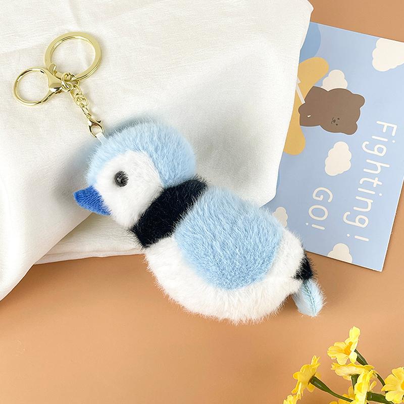 10Cm Lovely Mini Bird Plush Toys Cute Parrot Bag Keychain Pendant Xmas Gifts Girl