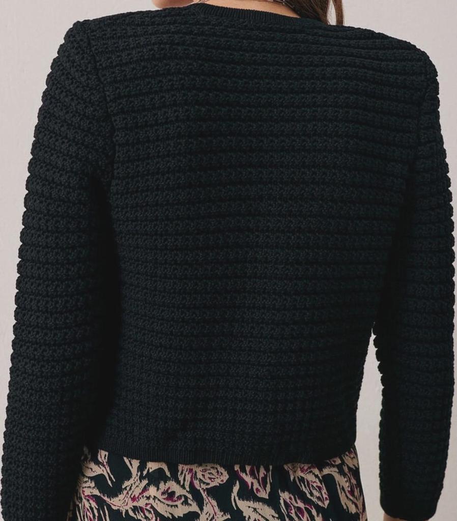 Cardigan décontracté à simple boutonnage pour femme, style rétro français, coupe ample et épaisse