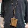 Porte-monnaie mini pour cartes et pièces à suspendre au cou en tissu Oxford décontracté, pochette zippée pour hommes et femmes, porte-clés Ins, petit sac avec cordon