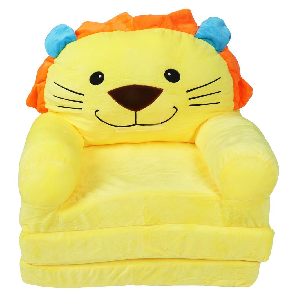 Comfy Kids Sofa Toddler Chair, 2 In 1 Toddler Couch Fold Out, Convertible Sofa To Lounger, Cartoon Animal Kids Furniture for Playroom Rding Rela