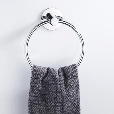 Towel Ring Stainless Steel Heavy Duty Hand Towel Holder Self Adhesive No Drilling Towel Rack Modern Round Base Towel Hanger