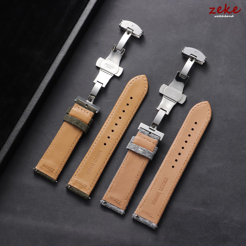 Cinturino per Orologio in Tela di Nylon 20mm 22mm per Seiko per Omega Fibbia a Farfalla Business Impermeabile Uomo Donna Cinturino a Rilascio Rapido