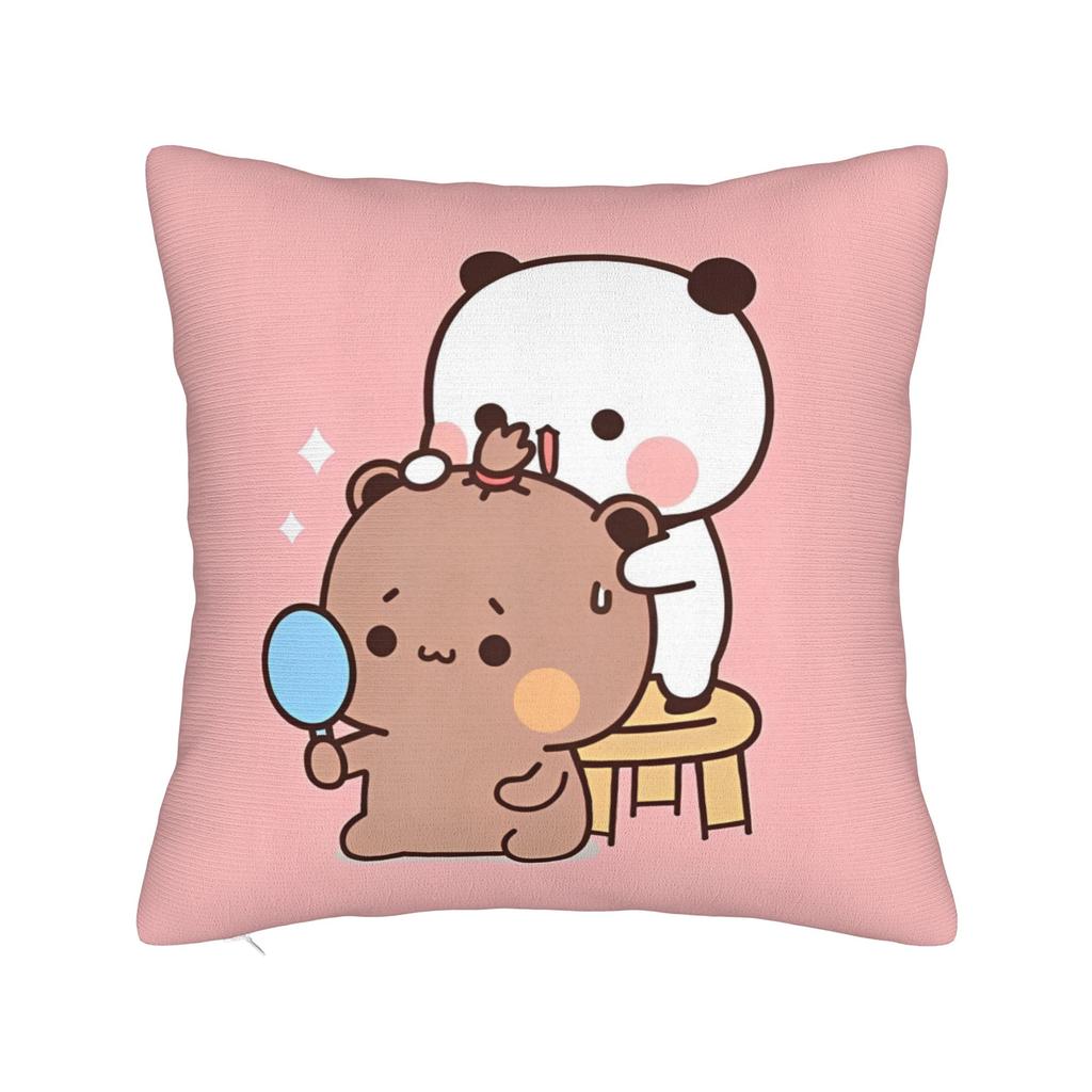 Bubu Dudu Watching The Moon Square Pillow Cases Cushion Cover Awesome Zipper Decorative Pillowcase for Bed 4040cm