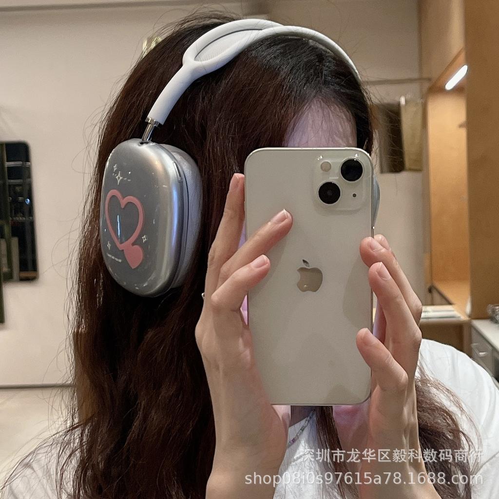 Korea Love for AirPods Max Apple Earphone Case High Transparent Tpu Headset All-inclusive Transparent Protective Case