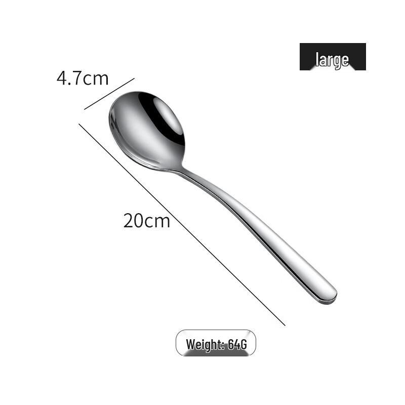 Zhishi 316 Stainless Steel Elegant Round Spoon