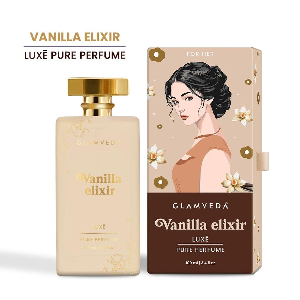Vanilla Elixir Luxury Pure Perfume for Woman 100ml | Long-Lasting Fragrance |