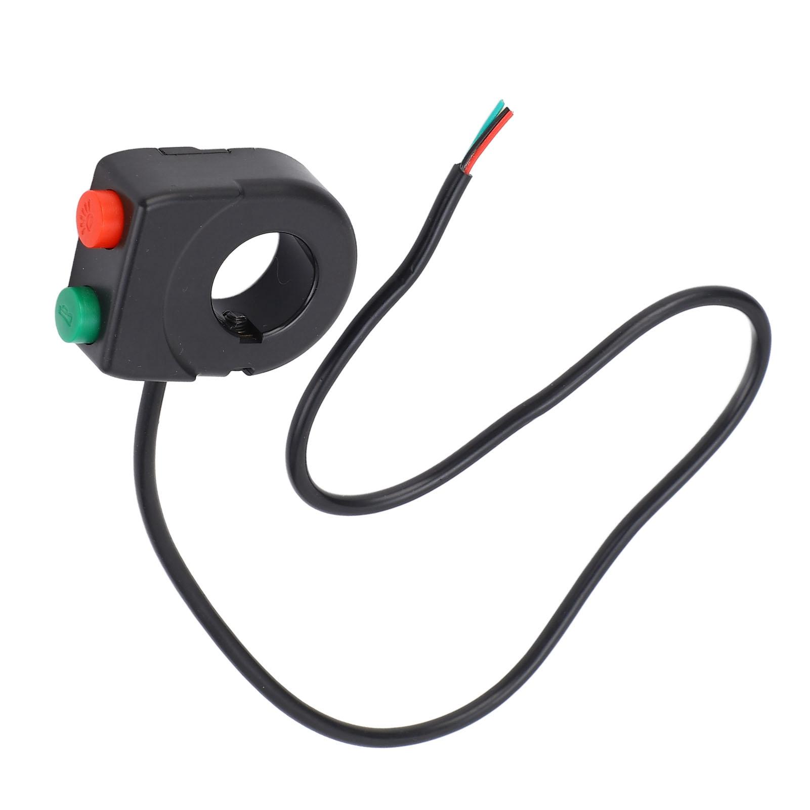 

12V Horn Head Light Black On Off Button Handlebar Switch For Motorcycle Scooter чёрный