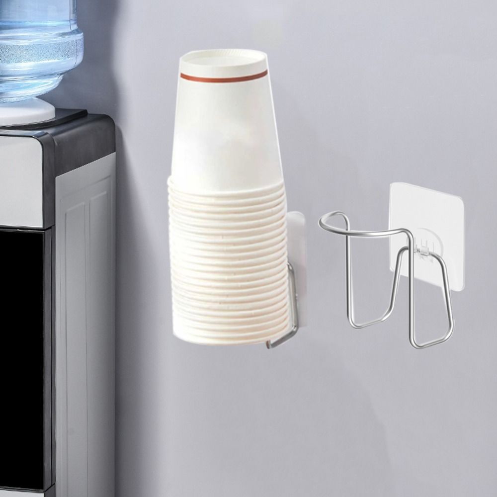 Wall-Mounted Disposable Paper Cup Storage Holder Punch-Free Cup Holder  Counter