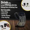 Viking Drinking OX Horn | Tankard | Mug | Cup for Ale, Beer, Mead, Wine, Shot Glass, Bottle Opener |100% Leak Free | Natural and Handmade