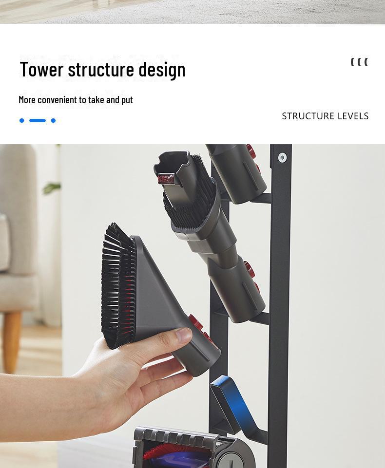 Dyson Vacuum Punch-Free Black Hanging Storage Bracket