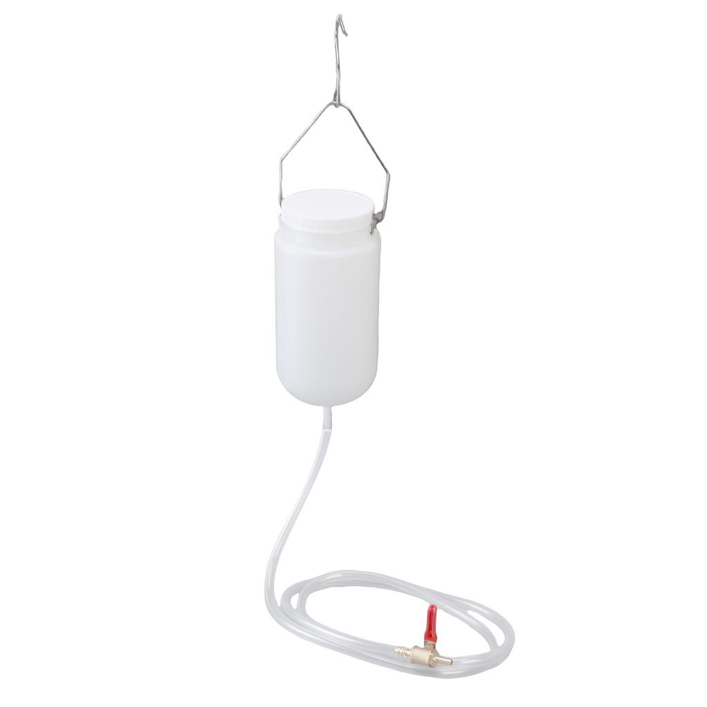 1L Auxiliary Fuel Tank with Fuel Hose and Cut Off Valve Smoother Flow for Long Distance Cycling Traveling