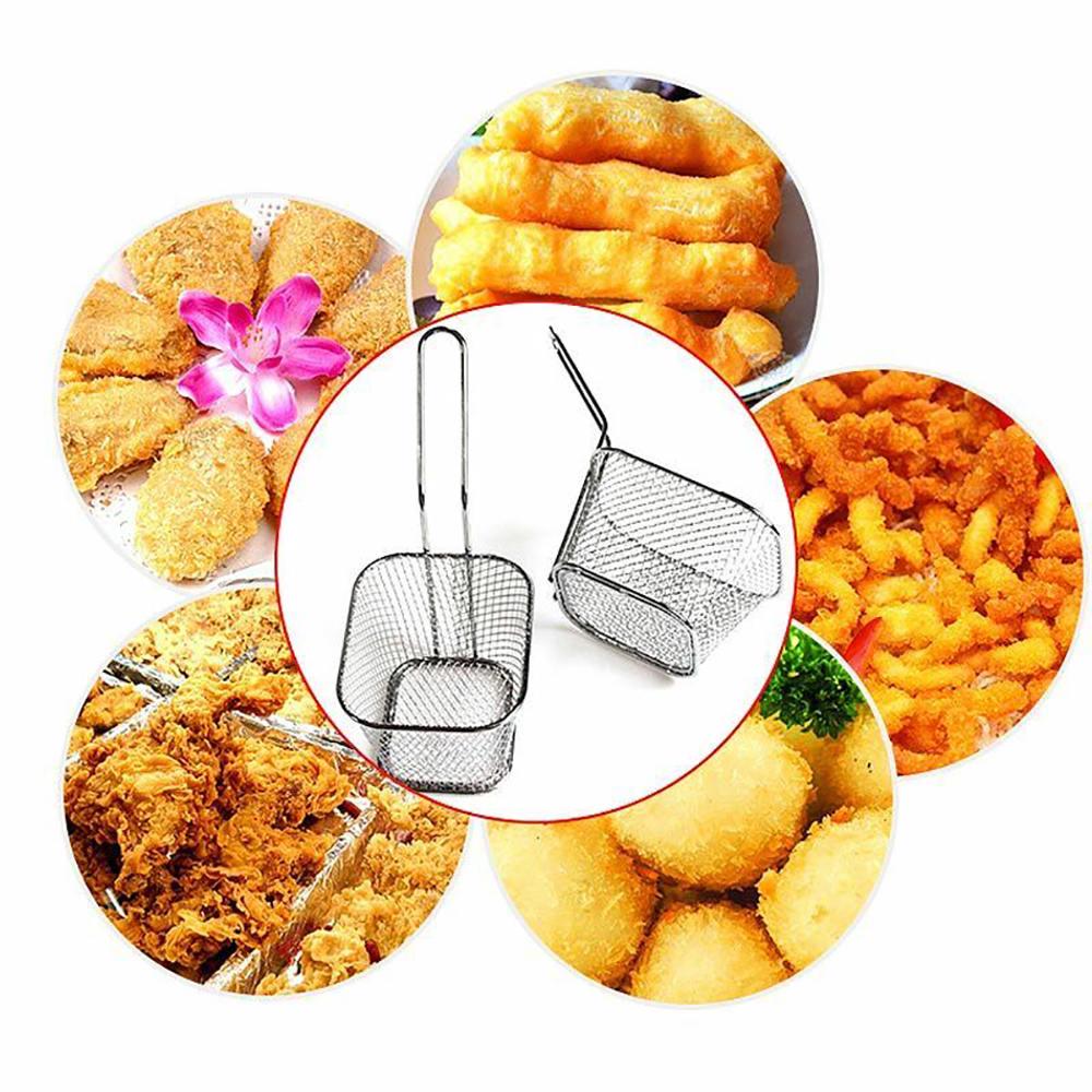 Frying Net Square Basket Strainer French Fries Deep Fryer Kitchen Fried Food
