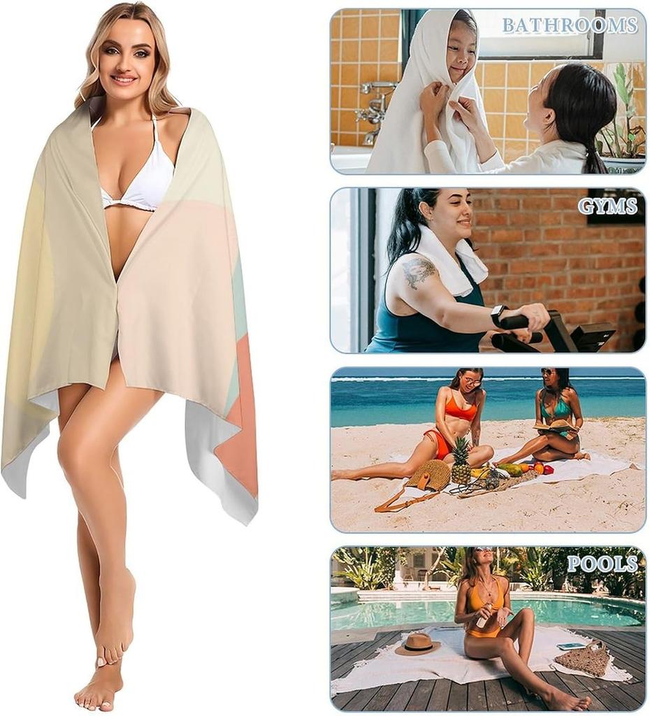 1PC Beach Towel Stripe pattern for family friends Gifts Towel Quick-Dry Beach Towel For Yoga Tourism Beach GYM Camping Swimming