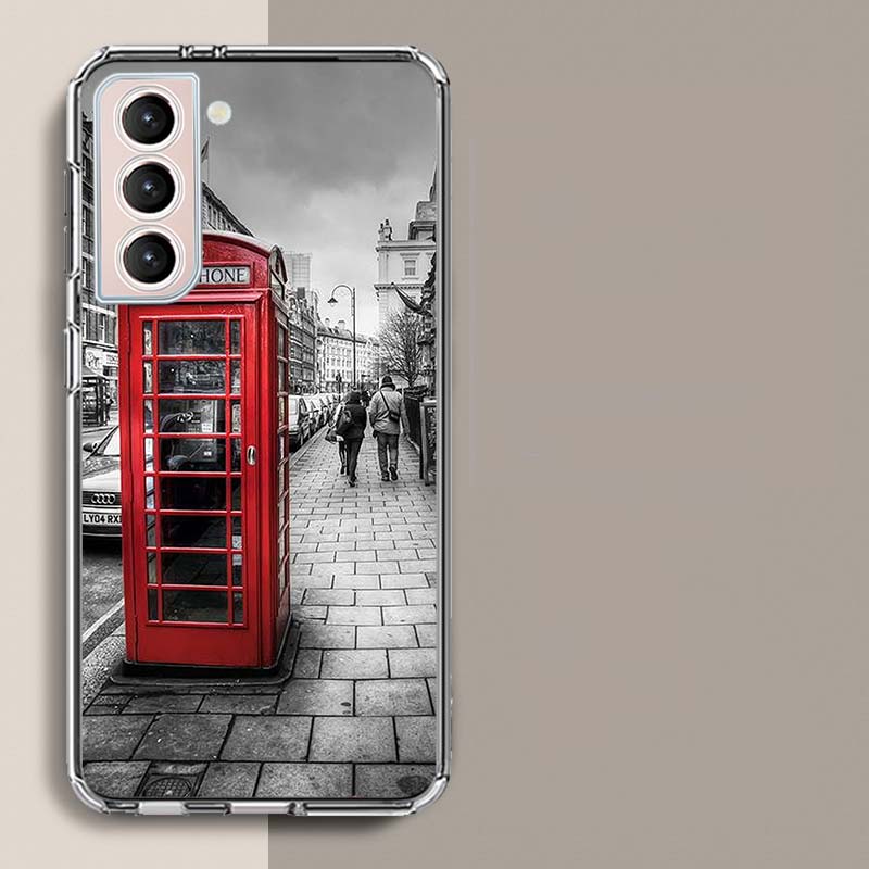 london Bus England Telephone Phone Case For Samsung A17 A56 A36 A26 A16 A55 A35 A25 A15 A05S Galaxy A71 A51 A41 A31 A21S A70 A50