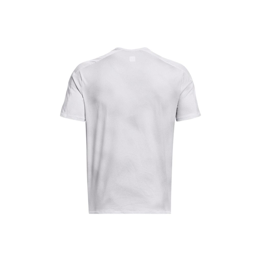 Under Armour Meridian Pattern Print Crew Neck Short Sleeve T-Shirt Men Tops White 1379671-100