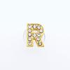 1Pcs Gold Letters Metal Shoe Charms Crystal Diamond Alloy Charms Shoes Accessories Buckle High Quality Shoes Decoration
