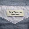 NEW ENGLAND Made In Italy Long Sleeve Nep Cotton Shirt 38/15 Blue Men's Used