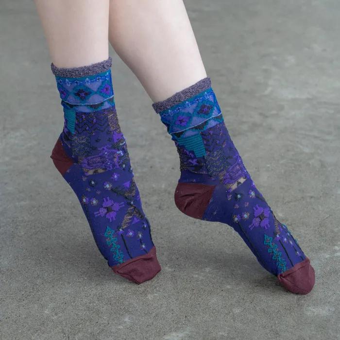 Usagi Palm Socks - Navy [CQ-CT-24-1-SD1M-075]