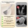Stainless Steel Kitchen Cleaning Brush Long Handle Anti-Rust Dish Washing Brush One-piece Molded Steel Wire Pot Cleaning Tool