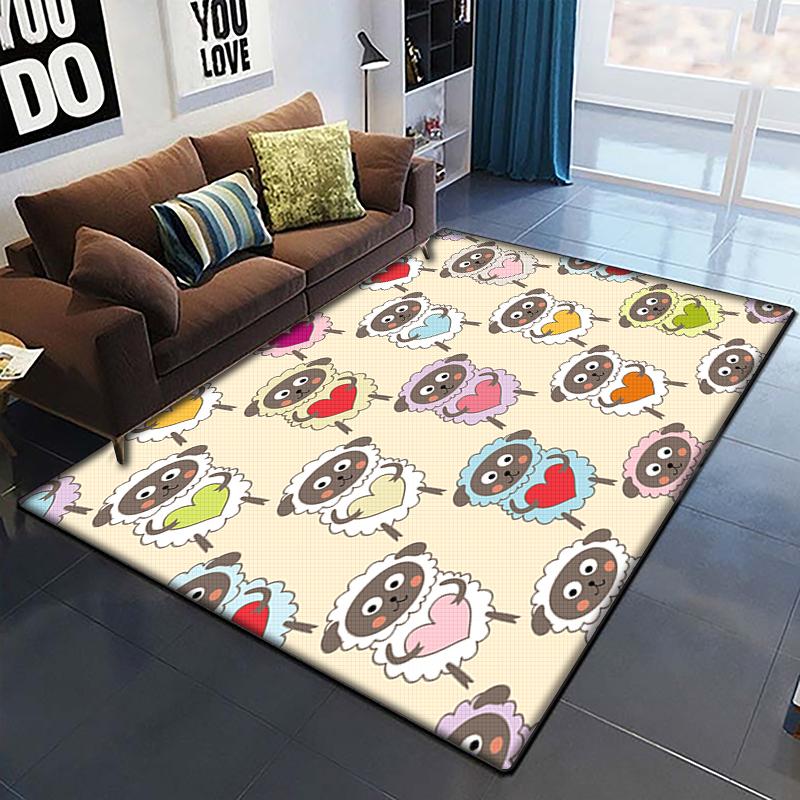 Desen animat anime frumos pictură covor pentru camera de zi Covor zonă mare Covor negru moale Covorașe de decorare a casei Covoare Boho Picnic