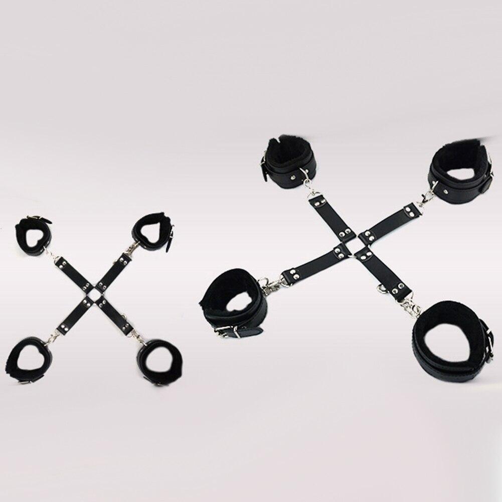 Role-playing 10 PCs BDSM Adult Sex Plush Cuff Lace Up Drawstring Sexy Bedding Strap Couple Sex Toy Set Popular