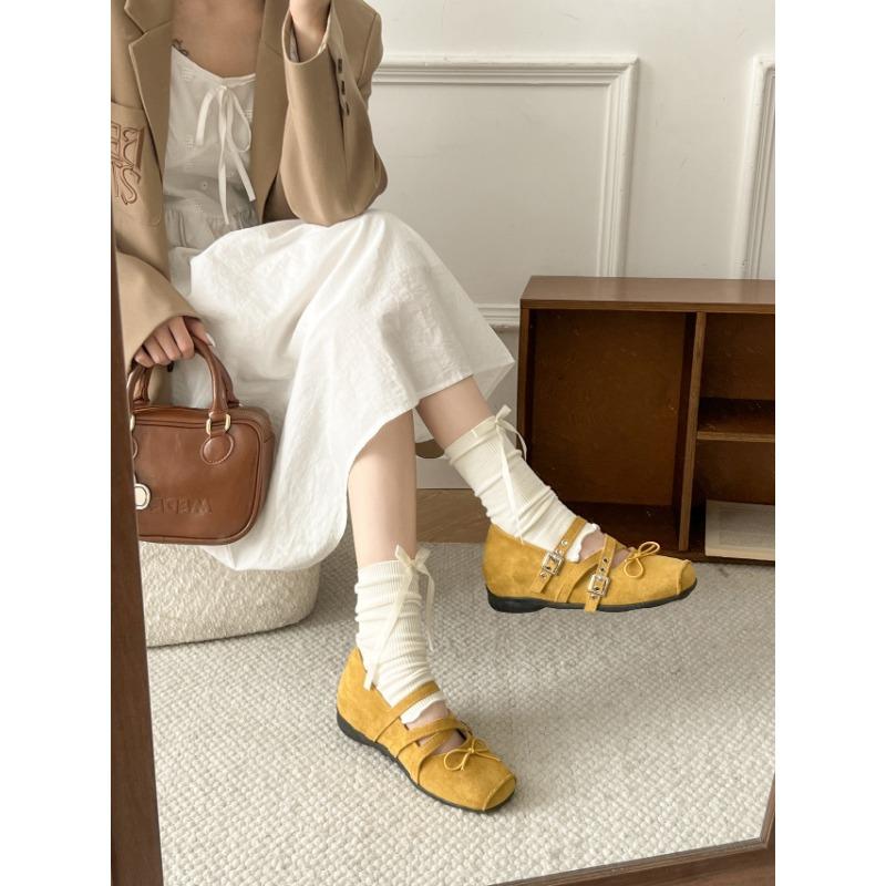 Ballet silver Mary Jane shoes women's new summer height-increasing single shoes light mouth square head small leather shoes