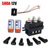 Universal 4x4 12V 500Amp HD Contactor Winch Control Solenoid Twin Wireless Remote Controller Recovery Kit For Jeep ATV SUV