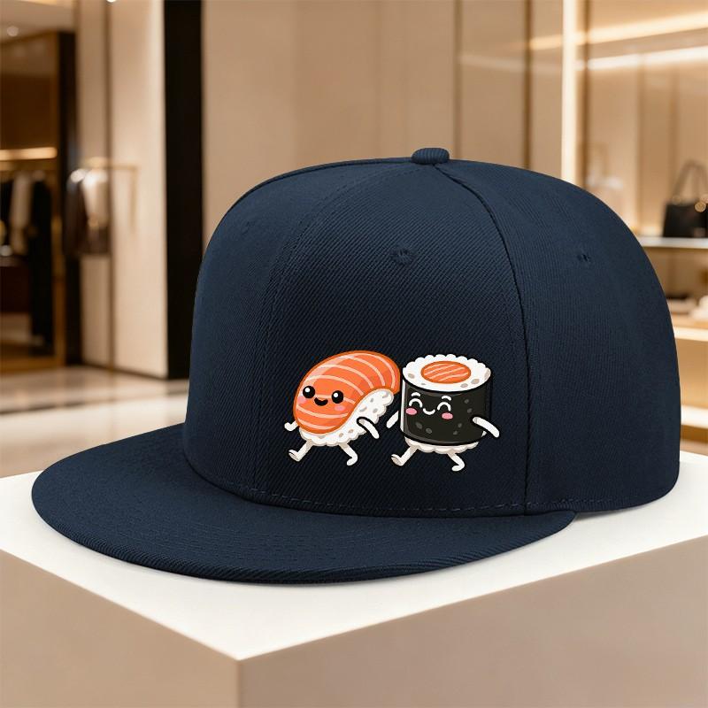 Cute Sushi Friends Salmon Nigiri Maki Roll Unisex Baseball Cap Polyester Adjustable Casual Hat