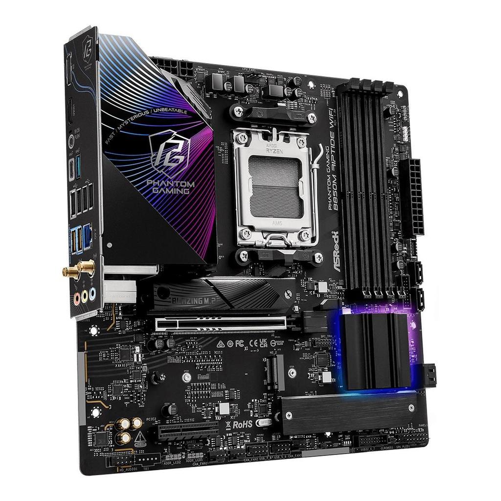 Płyta ASrock B850M Riptide WiFi /AMD B850/DDR5/SATA3/M.2/USB3.1/WiFi/BT/PCIe5.0/AM5/mATX