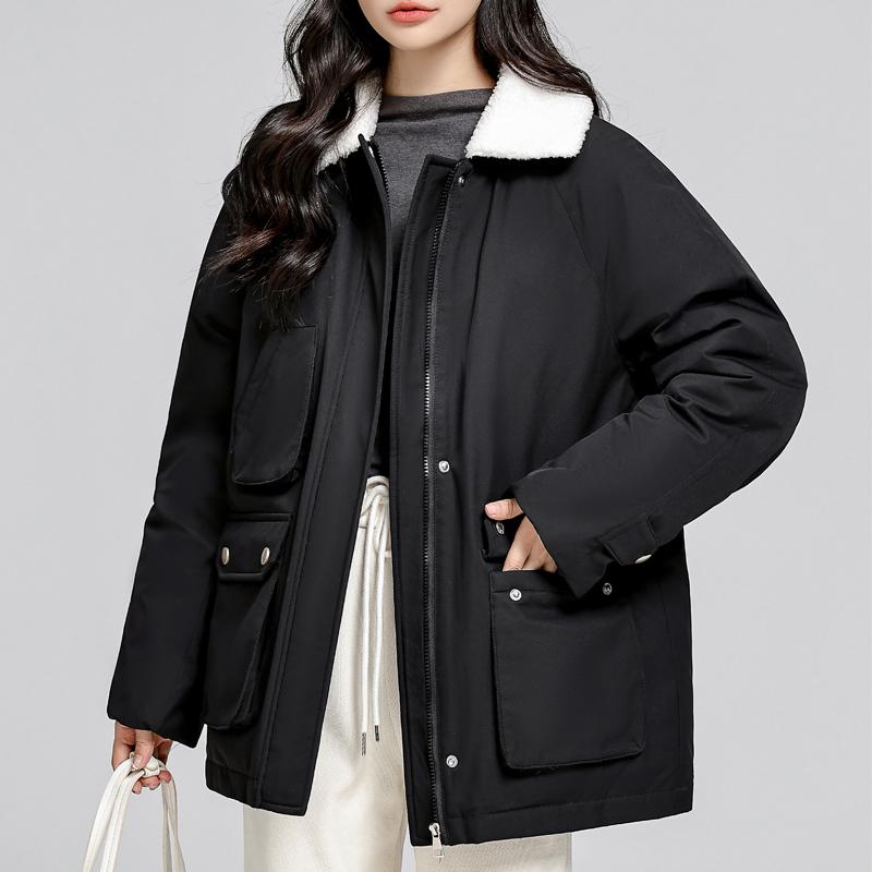 Fashion Winter Coats for Women Plus Size Short Parkas Elegant Loose Thick Warm Outerwears Lady Jackets High Quality