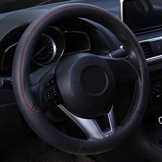 Car Steering Wheel Cover PU Leather Cover Comfort Grip Standard 38 Cm Anti-Slip Automotive Accessories Factory Direct Selling