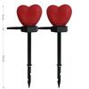 2pcs Solar Garden Landscape Light Waterproof Led Heart-shaped Romantic Outdoor Lamp For Valentines Day Decoration