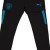 Puma Logo Print Straight Leg Football Training Knit Pants Player Edition 21-22 Season Manchester City Men Pants Black 764867-12