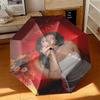 1pc Ayliva Tour Poster Umbrella Portable Folding Umbrella Iron Frame Hole Bone Structure Outdoor Home Umbrella